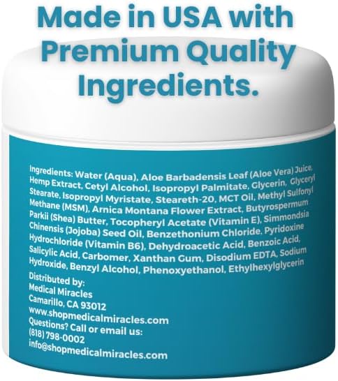 Medical Miracles back label with ingredient list